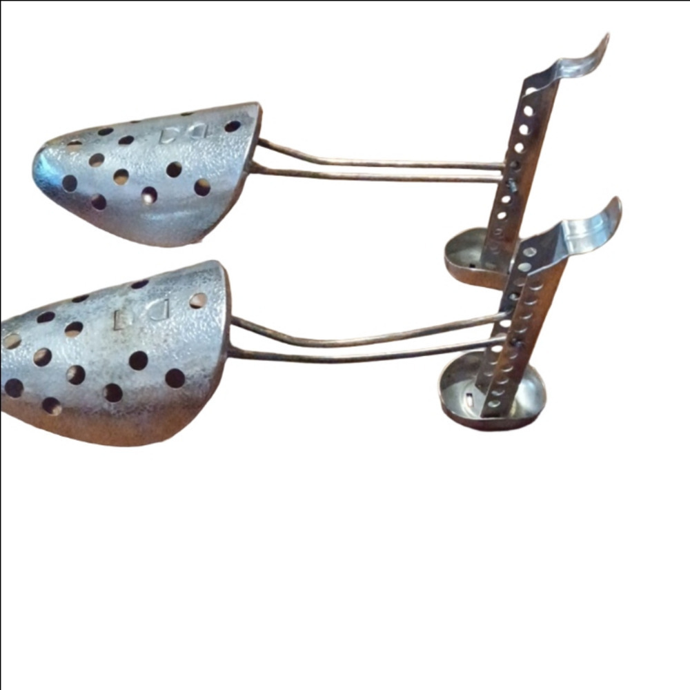 - 2 Vintage Adjustable Silver Shoe Stretchers